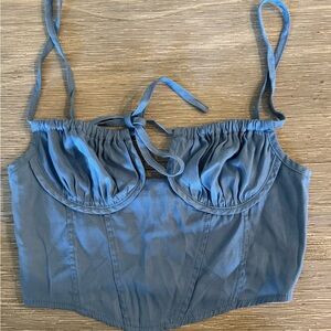 Stylish Blue Corset Top